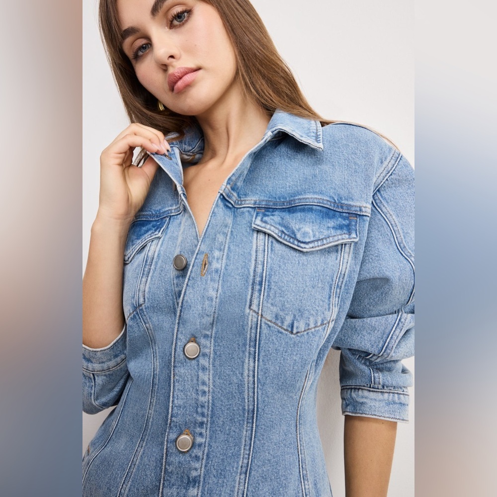 NWT GOOD AMERICAN DENIM DRESS - Picture 9 of 9